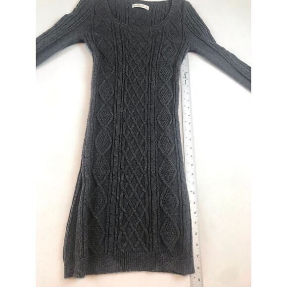 Abercrombie &‎ Fitch Pebble Grey Cotton Knit Sweater Dress - Picture 7 of 11